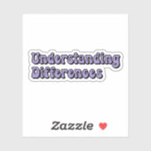 Inzicht in verschillen Paarse neurodiversiteit Sticker (Vel)