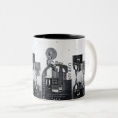 Inzichten in het leven in de stad tweekleurige koffiemok (Voorkant rechts)