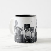 Inzichten in het leven in de stad tweekleurige koffiemok (Voorkant links)