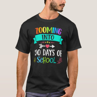 Inzoomen op 100 dagen school leraar kinderen   t-shirt