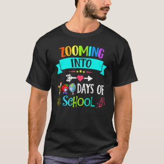 Inzoomen Op 100 Dagen School Leraar Kinderen T-shirt