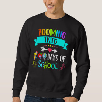 Inzoomen Op 100 Dagen School Leraar Kinderen Trui