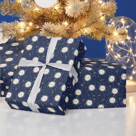 Inzoomen op de Maan Cadeaupapier (Feestdagen)