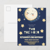 Inzoomen op de Maan Uitnodiging Briefkaart (Voorkant / Achterkant)