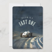 Inzoomen op een: Race Car Birthday Kaart (Voorkant)