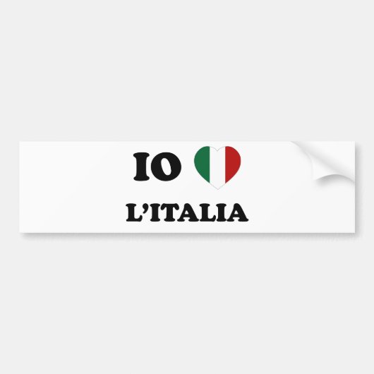 Io Amo Italia Bumpersticker (Voorkant)