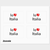 Io amo Italia Rechthoekige Sticker (Vel)
