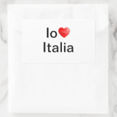 Io amo Italia Rechthoekige Sticker (Tas)