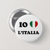 Io Amo Italia Ronde Button 5,7 Cm (Voorkant /achterkant)