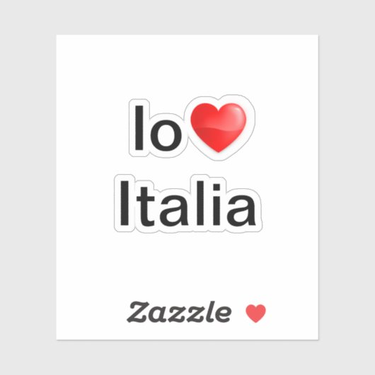 Io amo Italia Sticker (Vel)