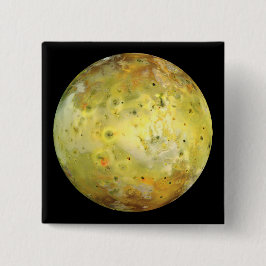 Io (maan van Jupiter) Vierkante Button 5,1 Cm