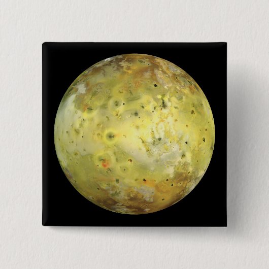 Io (maan van Jupiter) Vierkante Button 5,1 Cm (Voorkant)