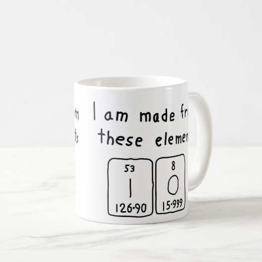 Io periodieke lijstnaam mok (Voorkant rechts)