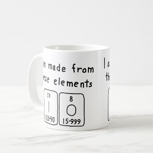 Io periodieke lijstnaam mok (Voorkant links)