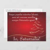 Io Saturnalia citaat van Petronius Uitnodiging Briefkaart (Voorkant / Achterkant)