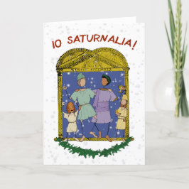 Io Saturnalia! Feestelijke wenskaart Aankondiging