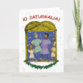 Io Saturnalia! Feestelijke wenskaart Aankondiging