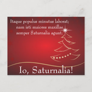 Io Saturnalia Quote uit Petronius Uitnodiging Briefkaart