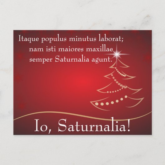 Io Saturnalia Quote uit Petronius Uitnodiging Briefkaart (Voorkant)