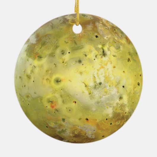 Io Vulkanische Maan van Jupiter Keramisch Ornament (Achterkant)