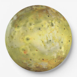 Io Vulkanische Maan van Jupiter Papieren Bordje