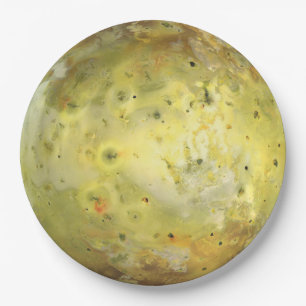 Io Vulkanische Maan van Jupiter Papieren Bordje