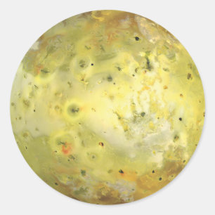 Io Vulkanische Maan van Jupiter Ronde Sticker