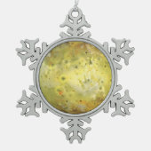 Io Vulkanische Maan van Jupiter Tin Sneeuwvlok Ornament (Voorkant)