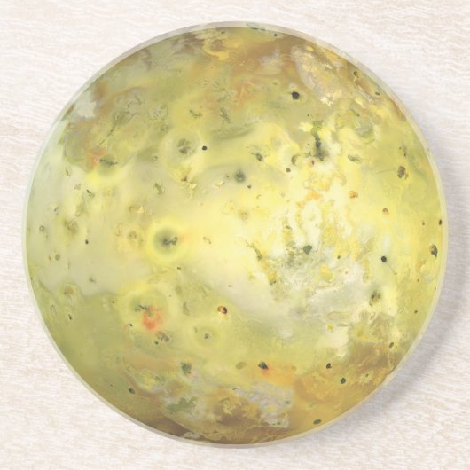 Io Vulkanische Maan van Jupiter Zandsteen Onderzetter (Voorkant)