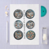 IOD Decoupage Sneeuwbol Mallen Winterdorp 3" Tissuepapier (Craft)