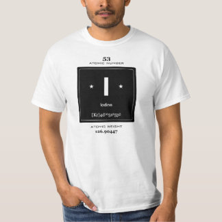 Iodine Chemical Element t-shirt met  badge