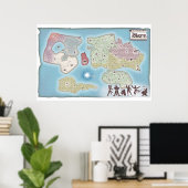 Iohorn Adventure Fantasy Map Poster (Thuiskantoor)