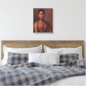 'Iokepa, Hawaiian Fisher Boy' - Hubert Vos Canvas Afdruk (Insitu (Slaapkamer))