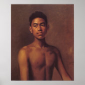 "Iokepa, Hawaiian Fisher Boy" - Hubert Vos Poster (Voorkant)