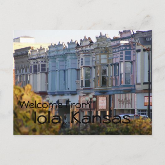 Iola, Briefkaart Kansas (Voorkant)