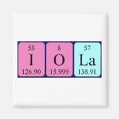 Iola periodieke table name magnet (Voorkant)
