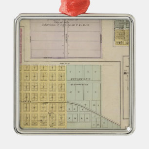 Iola, Torrance en Kellogg, Kansas Metalen Ornament