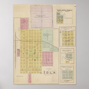 Iola, Torrance en Kellogg, Kansas Poster