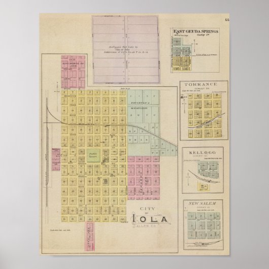 Iola, Torrance en Kellogg, Kansas Poster (Voorkant)