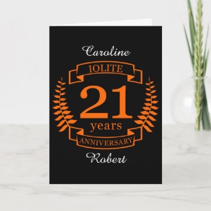Ioliet edelsteen trouwjubileum 21 jaar kaart