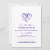 Ioliet hart jubileum 21 jaar foto paars kaart (Achterkant)