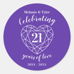Ioliet jubileum 21 jaar liefde stickers
