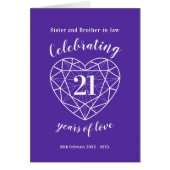 Iolite trouwdag 21 jaar liefdeskaart (Voorkant)