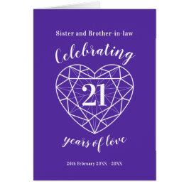 Iolite trouwdag 21 jaar liefdeskaart