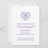 Iolite Weddding Jubileum 21 jaar liefde Kaart (Achterkant)