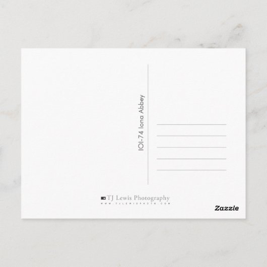 Iona Abbey Briefkaart (Achterkant)