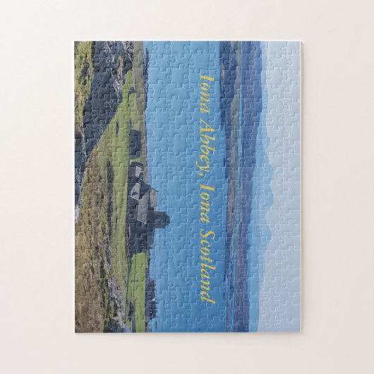 Iona Abbey from Dun I, Iona Scotland Legpuzzel (Verticaal)