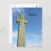 Iona Abbey Scotland celtic cross Briefkaart (Voorkant / Achterkant)