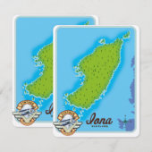 Iona Schotland kaart (Voorkant / Achterkant)