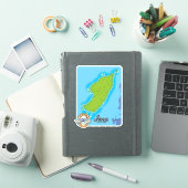 Iona Schotland kaart Sticker (iPad Cover)